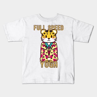 Cheetah yoga Kids T-Shirt